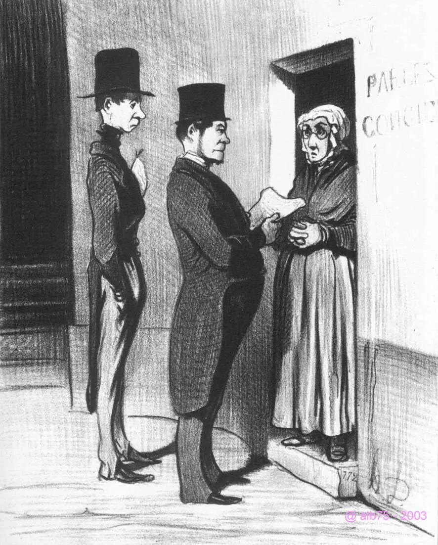 DAUMIER Signification Huissier